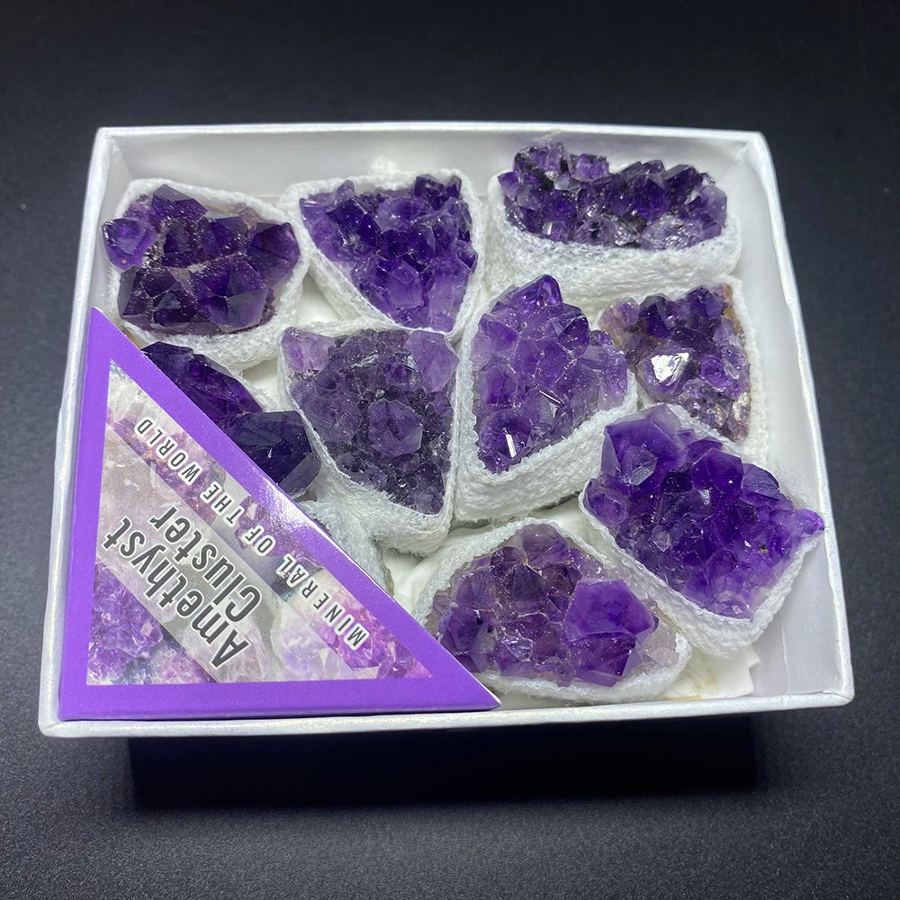 ST78 Atural Crystal Cluster Amethyst Stone Geode Raw Quartz Minerals Real Uruguay Home Decoration Spiritual Chakra Reiki