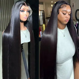 Straight Human Hair 13x6 13X4 Transparent HD Lace Front Wig 7x6 HD Lace Pre Plucked Wig 200 Density 40 42 Inches Natural Color Brazilian Hair Wig For Women Beginner Friendly Homgoss