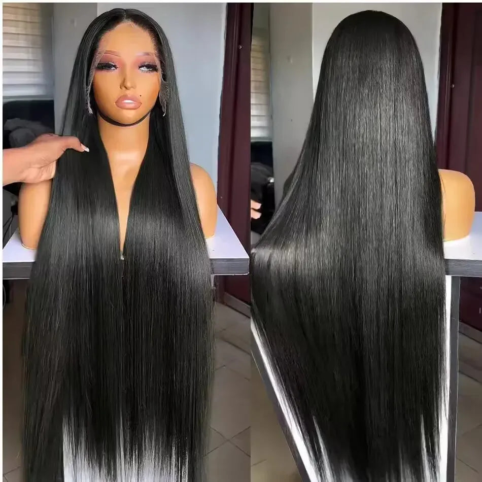 Straight Remy Human Hair Wig, 200% Density, Pre-Plucked HD Lace – 13x4, 13x6, 5x5 Closure or 360 Lace