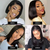 Straight Short Bob Human Hair Lace Closure Wigs For Women BoB Bob Wig Lace Front Human Hair Wigs HD Transparent Lace Frontal Wig