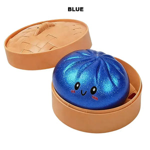 Super Soft Bun Squishy Stress Relief Toy, Glitter Slow Rising Squeeze Fidget for Kids and Adults