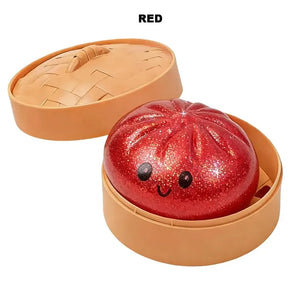 Super Soft Bun Squishy Stress Relief Toy, Glitter Slow Rising Squeeze Fidget for Kids and Adults