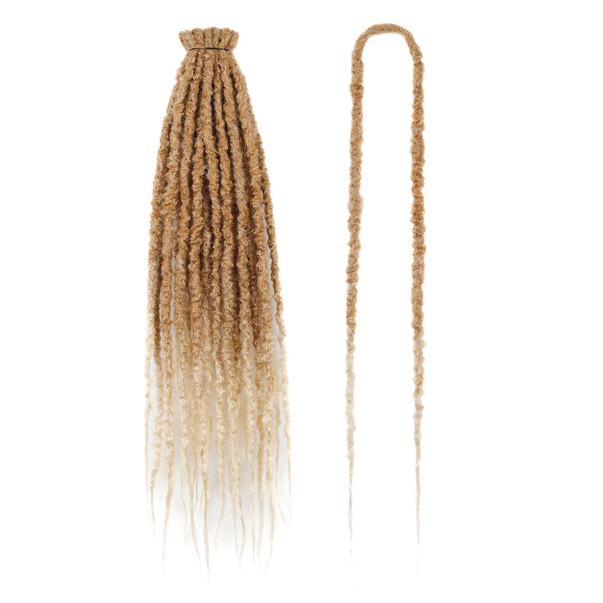 Synthetic 24" Double Ended Dreadlock Extensions Single Crochet Braids Textured Dreads for African Hairstyle