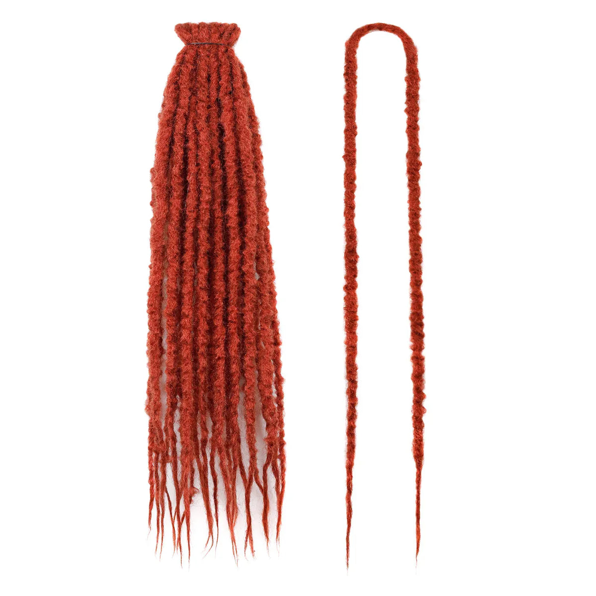 Synthetic 24" Double Ended Dreadlock Extensions Single Crochet Braids Textured Dreads for African Hairstyle