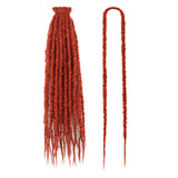 Synthetic 24" Double Ended Dreadlock Extensions Single Crochet Braids Textured Dreads for African Hairstyle