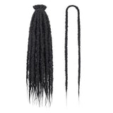 Synthetic 24" Double Ended Dreadlock Extensions Single Crochet Braids Textured Dreads for African Hairstyle