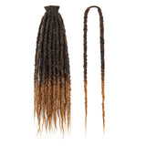 Synthetic 24" Double Ended Dreadlock Extensions Single Crochet Braids Textured Dreads for African Hairstyle