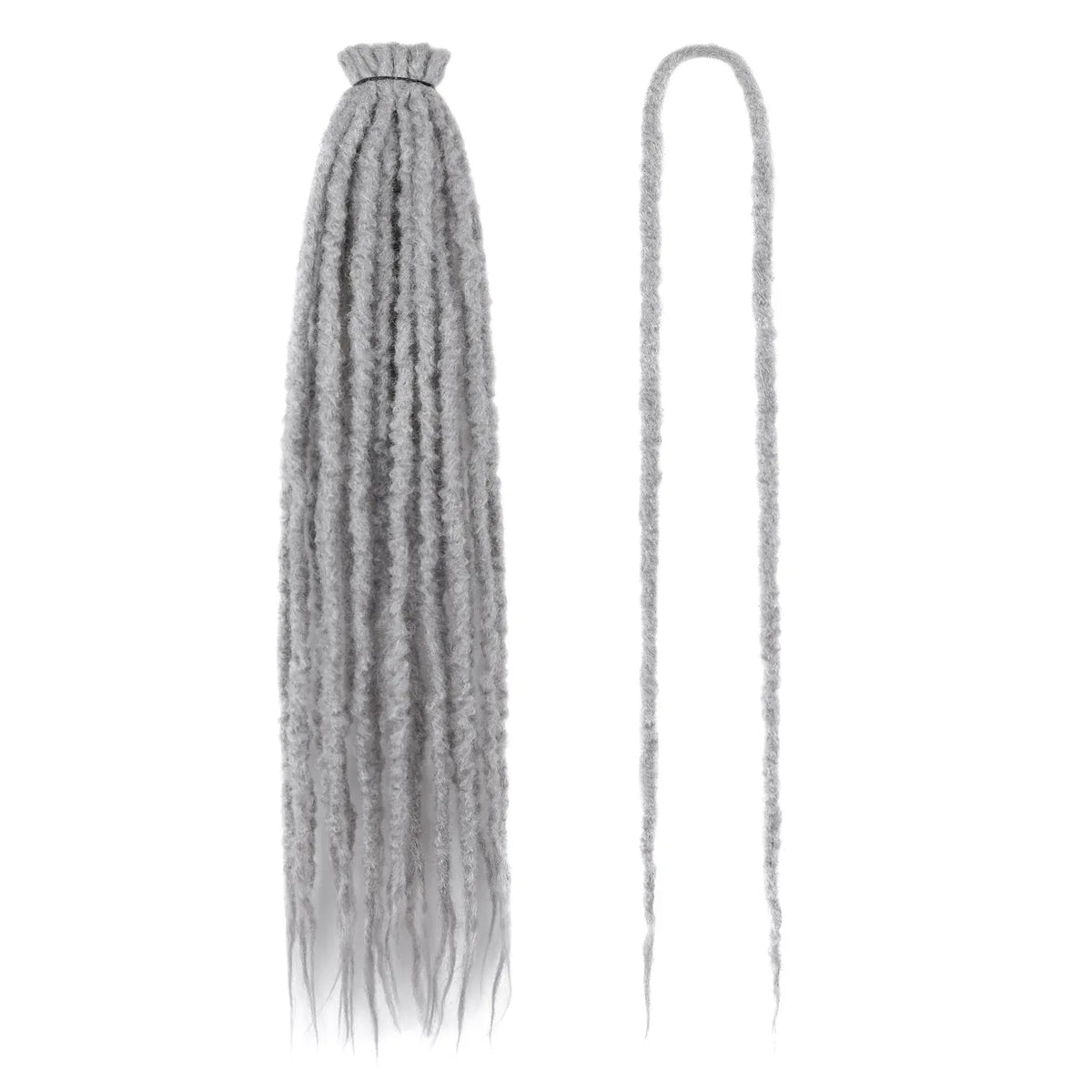 Synthetic 24" Double Ended Dreadlock Extensions Single Crochet Braids Textured Dreads for African Hairstyle