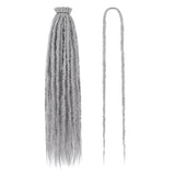 Synthetic 24" Double Ended Dreadlock Extensions Single Crochet Braids Textured Dreads for African Hairstyle