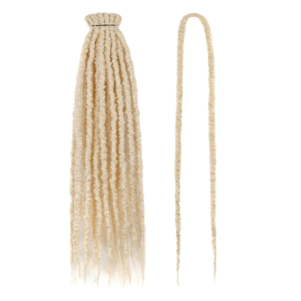 Synthetic 24" Double Ended Dreadlock Extensions Single Crochet Braids Textured Dreads for African Hairstyle