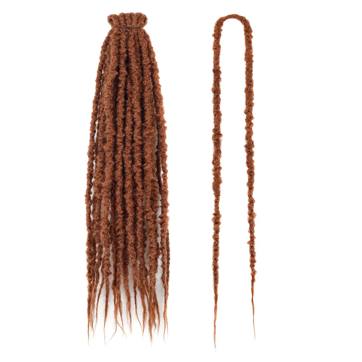 Synthetic 24" Double Ended Dreadlock Extensions Single Crochet Braids Textured Dreads for African Hairstyle