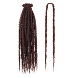 Synthetic 24" Double Ended Dreadlock Extensions Single Crochet Braids Textured Dreads for African Hairstyle
