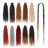 Synthetic 24" Double Ended Dreadlock Extensions Single Crochet Braids Textured Dreads for African Hairstyle