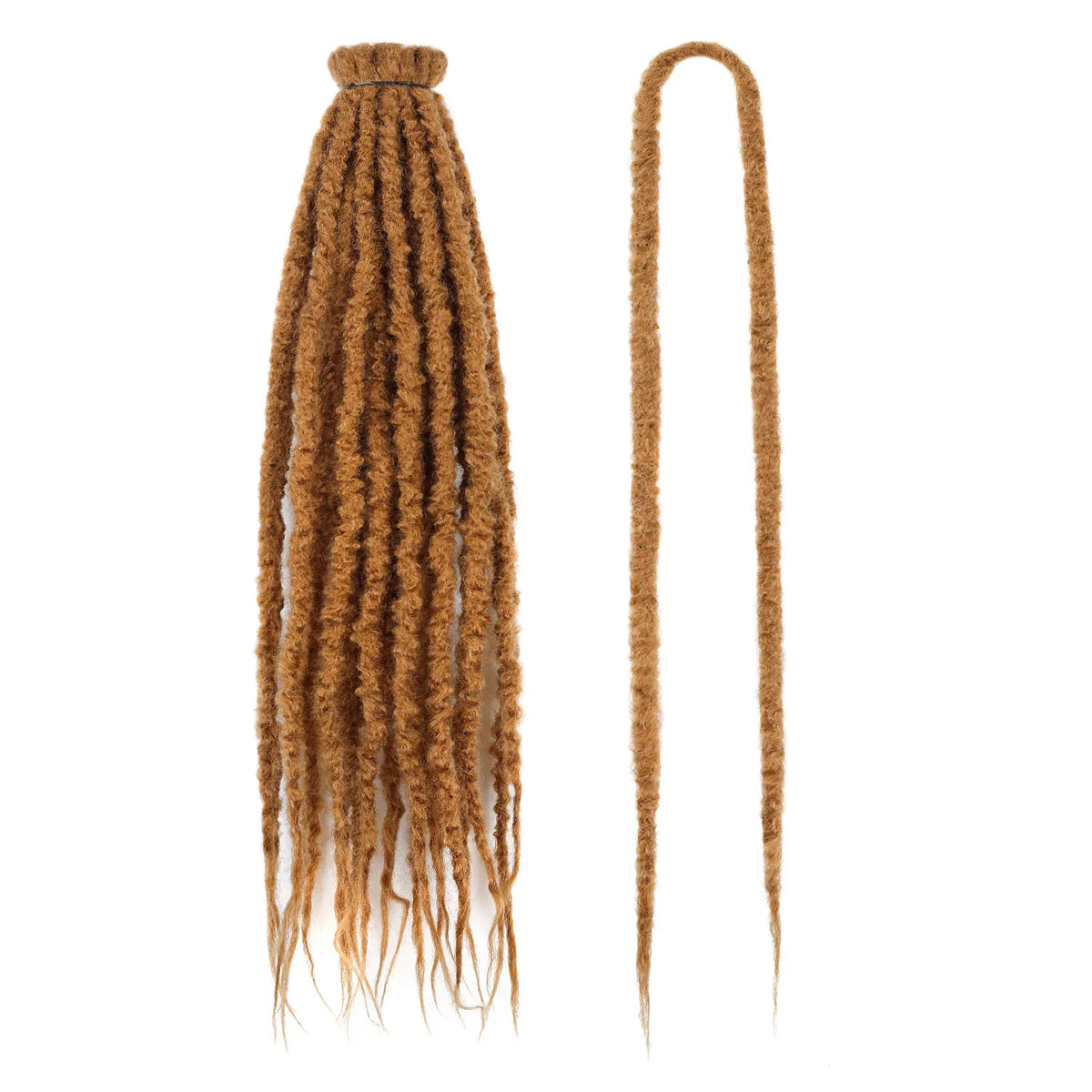 Synthetic 24" Double Ended Dreadlock Extensions Single Crochet Braids Textured Dreads for African Hairstyle