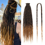Synthetic 24" Double Ended Dreadlock Extensions Single Crochet Braids Textured Dreads for African Hairstyle