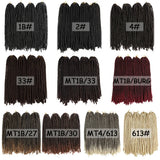 Synthetic Crochet Braiding Hair Extensions Dreadlocks Ombre Brown Colored X-TRESS Soft Straight Faux Locs Braids Hair For Women