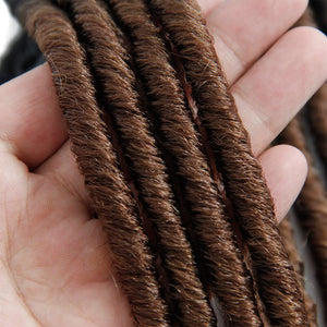 Synthetic Goddess Faux Locs Crochet Hair Straight Gypsy Locs Ombre Dreadlocks Pre-Looped Hair Extensions 18 Strands Pack