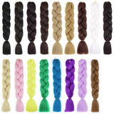Synthetic Purple Braiding Hair 24 Inch, Pre Stretched Braiding hair for Braids Purple Hair Extensions,Multi-colored Braid