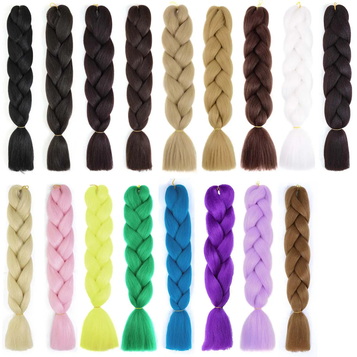 Synthetic Purple Braiding Hair 24 Inch, Pre Stretched Braiding hair for Braids Purple Hair Extensions,Multi-colored Braid