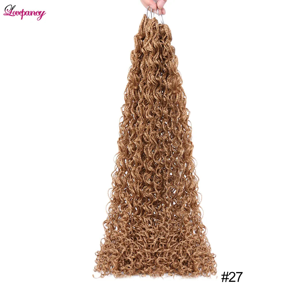 SyntheticCurly Zizi Braids Crochet Box Braiding Hair Extensions Brown Blonde Grey 20 Inch Micro Box Braids Hair Bundles 50g/Pack