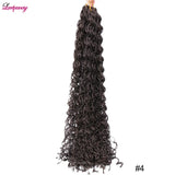 SyntheticCurly Zizi Braids Crochet Box Braiding Hair Extensions Brown Blonde Grey 20 Inch Micro Box Braids Hair Bundles 50g/Pack