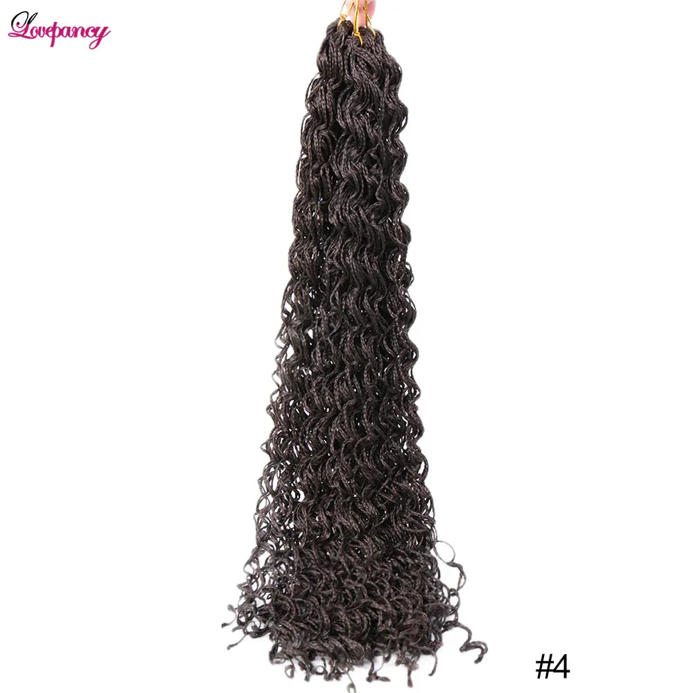 SyntheticCurly Zizi Braids Crochet Box Braiding Hair Extensions Brown Blonde Grey 20 Inch Micro Box Braids Hair Bundles 50g/Pack