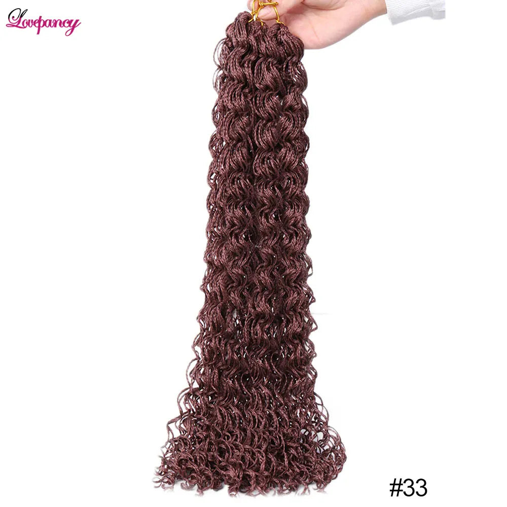 SyntheticCurly Zizi Braids Crochet Box Braiding Hair Extensions Brown Blonde Grey 20 Inch Micro Box Braids Hair Bundles 50g/Pack