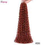 SyntheticCurly Zizi Braids Crochet Box Braiding Hair Extensions Brown Blonde Grey 20 Inch Micro Box Braids Hair Bundles 50g/Pack