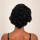 TIMOPOL Short Curly Pixie Cut Lace Front Human Hair Wigs For Women Natural Black Small Curls Short Bob Lace Frontal Wig Glueless Daily Wear Human Hair Wig