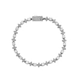 TOPGRILLZ 6MM Sparkling Star Tennis Chain Colorful Round Gemstone Design Bracelet 5A+ Cubic Zircon Luxury Jewelry For Men Women
