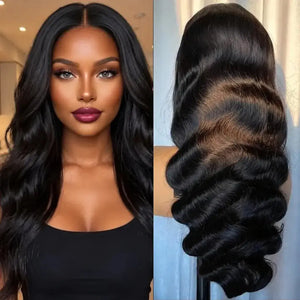 (Tyche) Loose Body Wave Human Hair Wig, 13x5x1 T-Part HD Lace Front, Remy Hair, Glueless