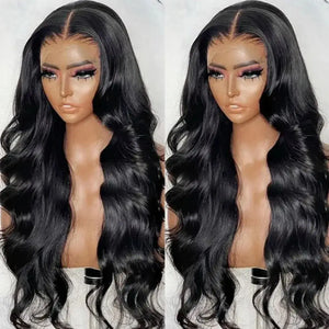 (Tyche) Loose Body Wave Human Hair Wig, 13x5x1 T-Part HD Lace Front, Remy Hair, Glueless