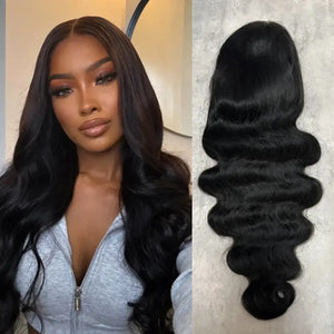 (Tyche) Loose Body Wave Human Hair Wig, 13x5x1 T-Part HD Lace Front, Remy Hair, Glueless