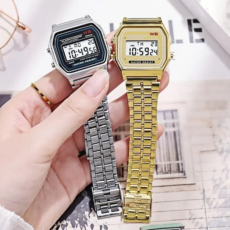 Unisex F91W Retro Men Women's Multifunction LED Digital Watch Stainless Steel Sports Wristwatches Ladies Electronic Wristwatch