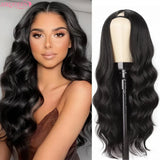 V Part Wigs Human Hair Body Wave Glueless Human Hair Wig V Shape Machine Made Wigs Hd Lace For Women Full Head Clip No Leave Out