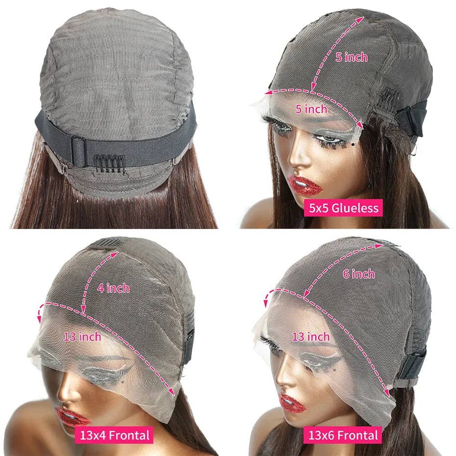Vietnamese Glueless Wigs 100%human Hair Quality 5x5 Lace Closure Ready to Wear Wig 250 Density 13x6 13x4 Lace Frontal Bob Wig #2
