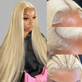 (Vinetra) Blonde 613 Human Hair Wigs Straight Hd Lace Frontal Wig 13X6 Brazilian Wig For Black Women 30 40 Inch Lace Front Wig 230 Density