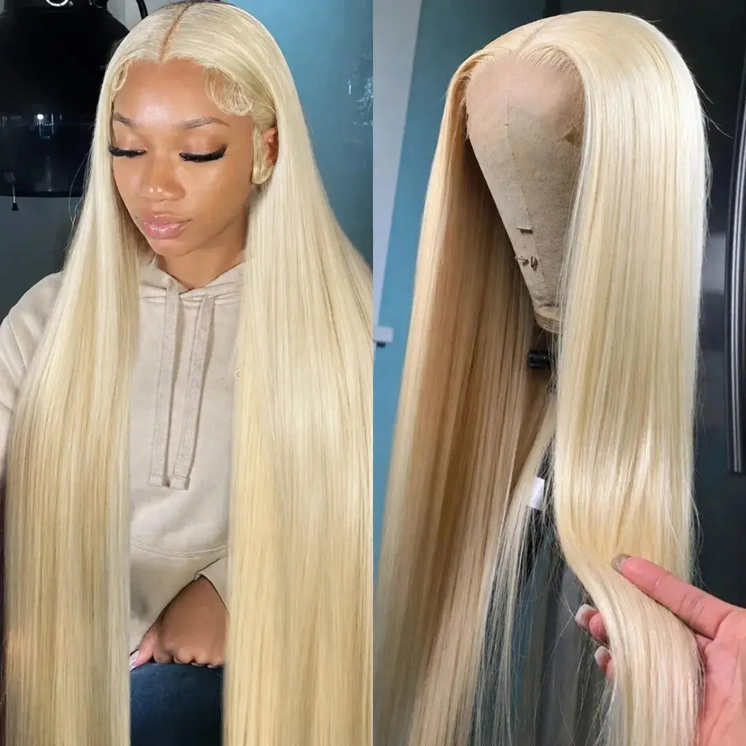 (Vinetra) Blonde 613 Human Hair Wigs Straight Hd Lace Frontal Wig 13X6 Brazilian Wig For Black Women 30 40 Inch Lace Front Wig 230 Density