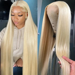 (Vinetra) Blonde 613 Human Hair Wigs Straight Hd Lace Frontal Wig 13X6 Brazilian Wig For Black Women 30 40 Inch Lace Front Wig 230 Density