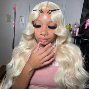 (Vinetra) Blonde 613 Human Hair Wigs Straight Hd Lace Frontal Wig 13X6 Brazilian Wig For Black Women 30 40 Inch Lace Front Wig 230 Density