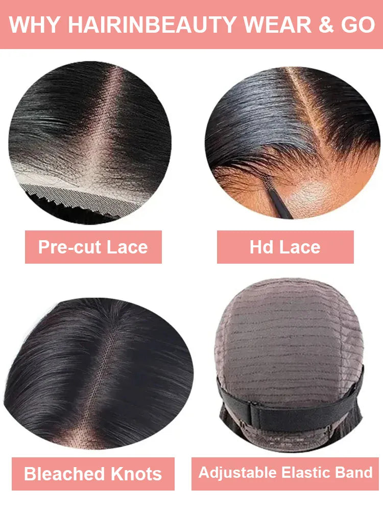 Virgin Burmese Hair Wigs For Women Transparent Remy 250% Density 13x6 Bone Straight Lace Front Wig Human Hair 36 40 Inch HD 13x4 Frontal Wig Glueless 5x5 Closure Wigs Ready To Wear And Go