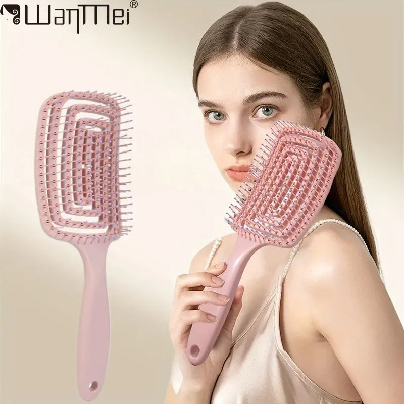 Volumizing Detangling Hair Massage Comb Hollow Vented Styling Tool for Natural Hair, Human Hair Wigs & Synthetic Wigs