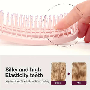 Volumizing Detangling Hair Massage Comb Hollow Vented Styling Tool for Natural Hair, Human Hair Wigs & Synthetic Wigs