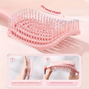 Volumizing Detangling Hair Massage Comb Hollow Vented Styling Tool for Natural Hair, Human Hair Wigs & Synthetic Wigs