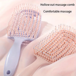 Volumizing Detangling Hair Massage Comb Hollow Vented Styling Tool for Natural Hair, Human Hair Wigs & Synthetic Wigs