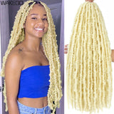 Wakego Butterfly Locs Crochet Hair 14 18 24 Inch Fausse Locks Crochet Butterfly Extensions Pre-looped Soft Locs Synthetic Braid