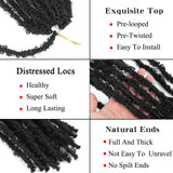 Wakego Butterfly Locs Crochet Hair 14 18 24 Inch Fausse Locks Crochet Butterfly Extensions Pre-looped Soft Locs Synthetic Braid