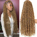 Wakego Butterfly Locs Crochet Hair 14 18 24 Inch Fausse Locks Crochet Butterfly Extensions Pre-looped Soft Locs Synthetic Braid