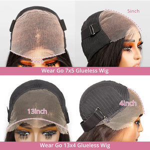 Water Wave 13x4 Pre-Cut Lace Frontal Bob Wig Glueless 13x4/7x5 HD Lace Human Hair Wig 250% Density