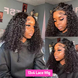 Water Wave Bob Human Hair Wig 13x4 HD Transparent Lace Front or 4x4 Closure 250% Density Pre-Plucked